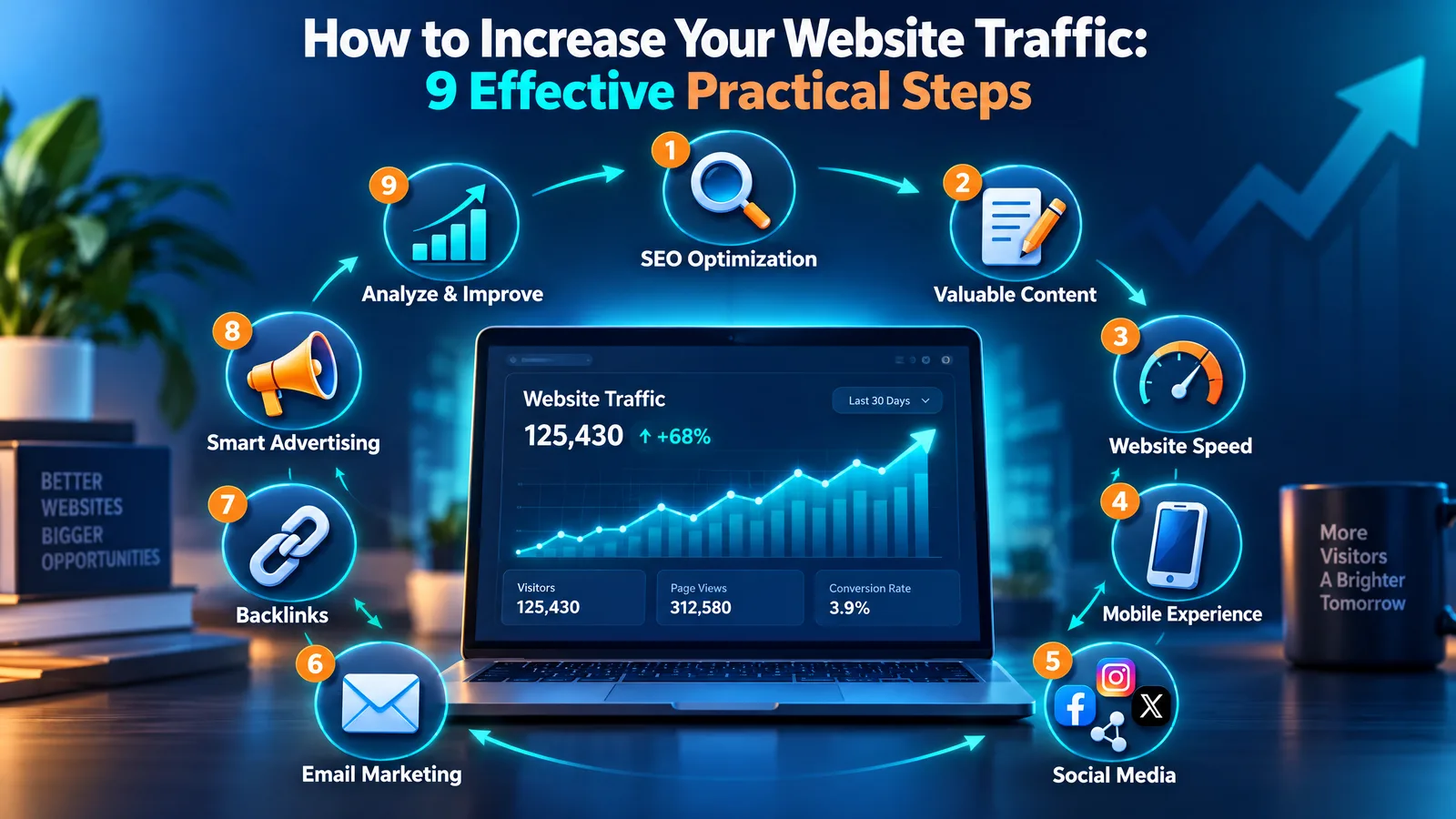 How to Increase Your Website Traffic: 9 Practical Steps That Work
